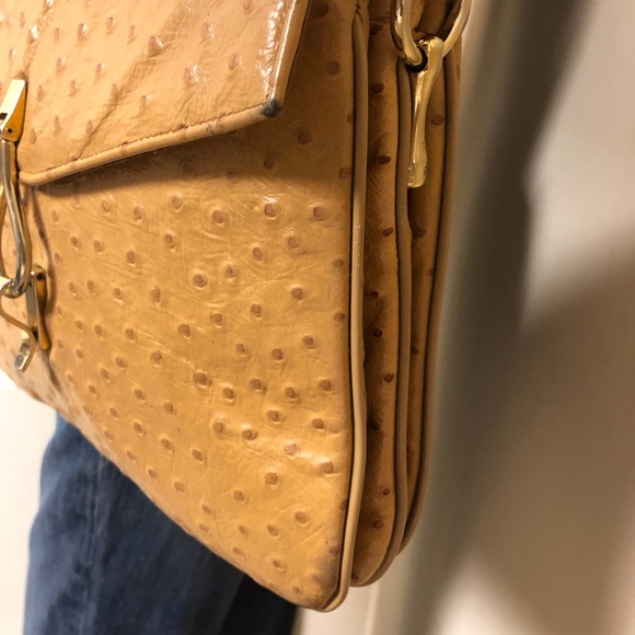 Lederer De Paris Vintage Ostrich Accordion Handbag - Picture 5 of 8